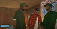 Dope is talking to Sweet and CJ here (Image via Rockstar Games)